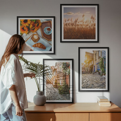 Galería de pared Calles encantadoras con café