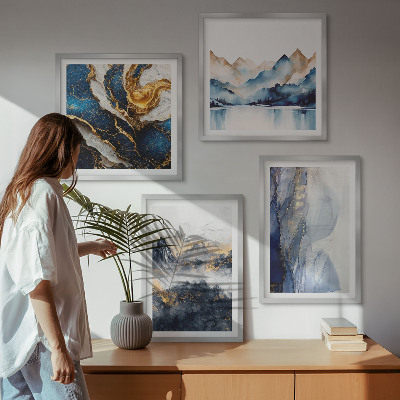 Galería de pared Paisajes de montaña azules