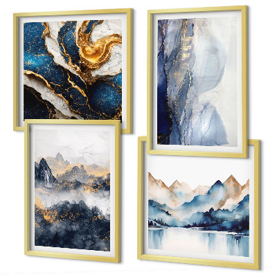 Galería de pared Paisajes de montaña azules