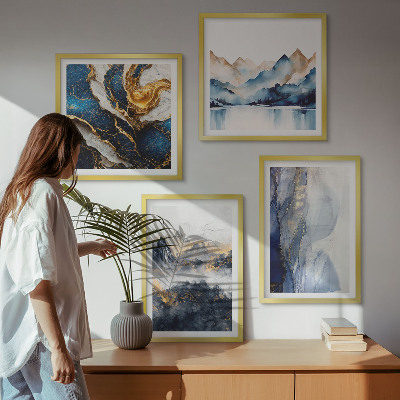 Galería de pared Paisajes de montaña azules