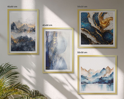 Galería de pared Paisajes de montaña azules