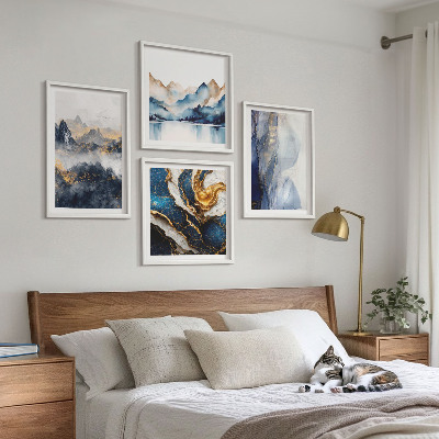 Galería de pared Paisajes de montaña azules