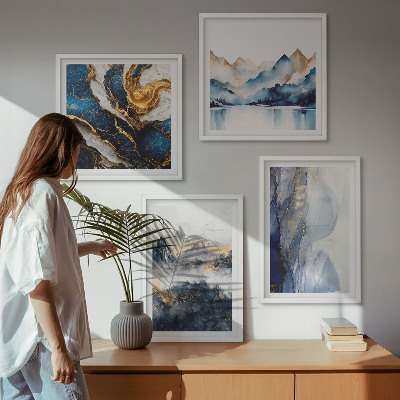 Galería de pared Paisajes de montaña azules
