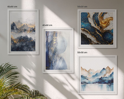 Galería de pared Paisajes de montaña azules
