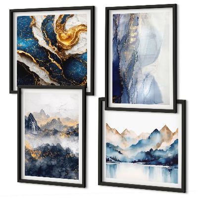 Galería de pared Paisajes de montaña azules