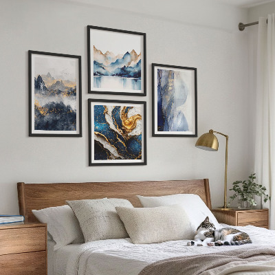 Galería de pared Paisajes de montaña azules