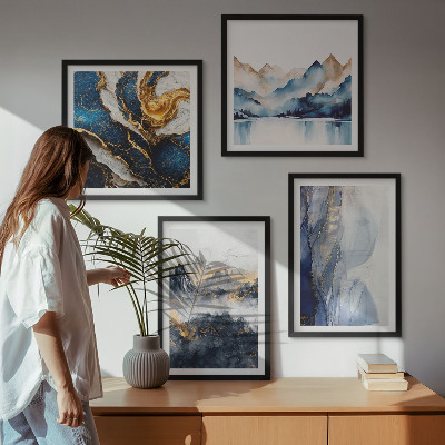 Galería de pared Paisajes de montaña azules
