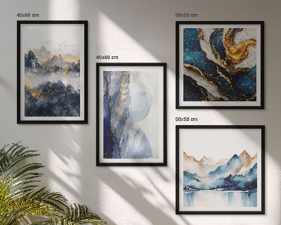 Galería de pared Paisajes de montaña azules
