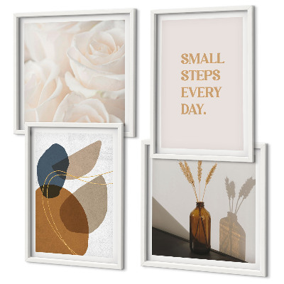 Set de cuadros modernos para salón Acentos de formas abstractas
