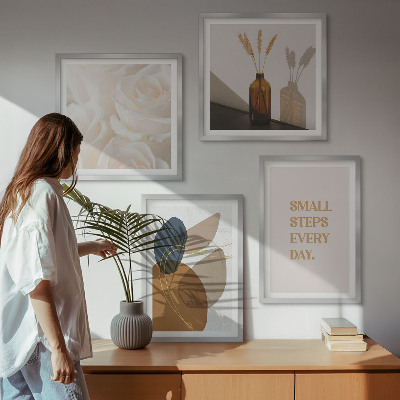 Set de cuadros modernos para salón Acentos de formas abstractas