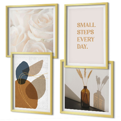 Set de cuadros modernos para salón Acentos de formas abstractas