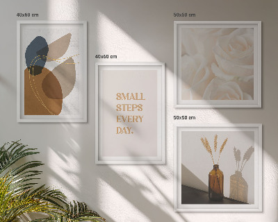 Set de cuadros modernos para salón Acentos de formas abstractas