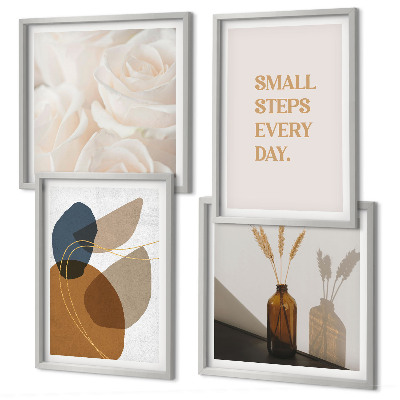 Set de cuadros modernos para salón Acentos de formas abstractas
