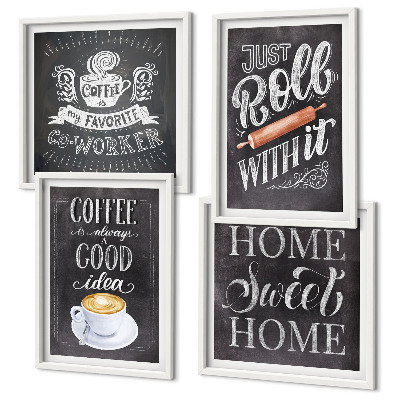Galería de pared El rodillo de café calienta el hogar