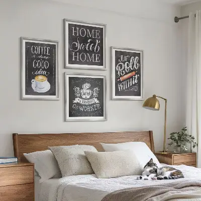 Galería de pared cuadro decorativo con motivo de rodillo de café para el hogar