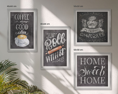 Galería de pared El rodillo de café calienta el hogar