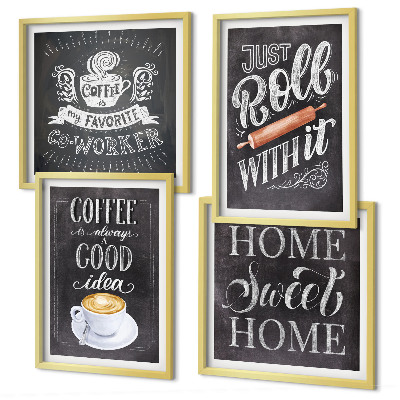 Galería de pared El rodillo de café calienta el hogar