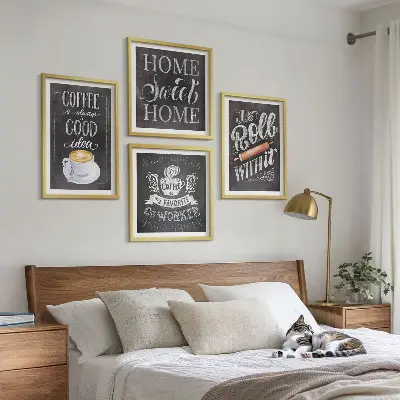 Galería de pared cuadro decorativo con motivo de rodillo de café para el hogar