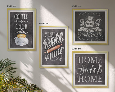 Galería de pared El rodillo de café calienta el hogar