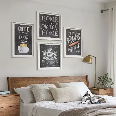 Galería de pared cuadro decorativo con motivo de rodillo de café para el hogar