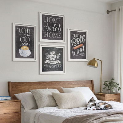 Galería de pared El rodillo de café calienta el hogar