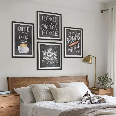 Galería de pared cuadro decorativo con motivo de rodillo de café para el hogar