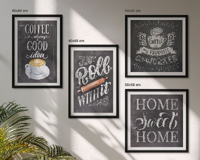 Galería de pared El rodillo de café calienta el hogar
