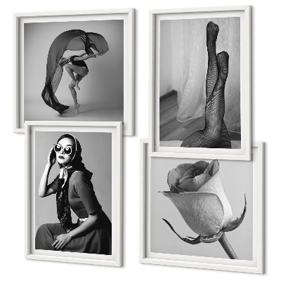 Set de cuadros modernos para salón Retratos con estilo de mujeres elegantes