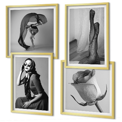 Set de cuadros modernos para salón Retratos con estilo de mujeres elegantes