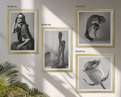 Set de cuadros modernos para salón con retratos de mujeres elegantes