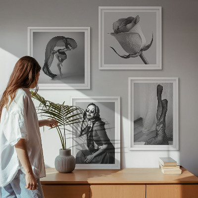 Set de cuadros modernos para salón Retratos con estilo de mujeres elegantes