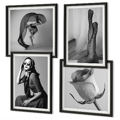 Set de cuadros modernos para salón Retratos con estilo de mujeres elegantes
