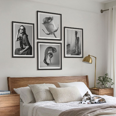 Set de cuadros modernos para salón Retratos con estilo de mujeres elegantes