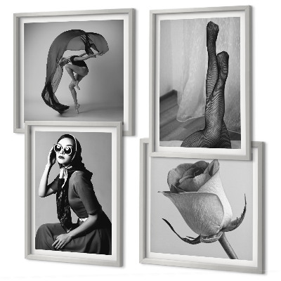 Set de cuadros modernos para salón Retratos con estilo de mujeres elegantes