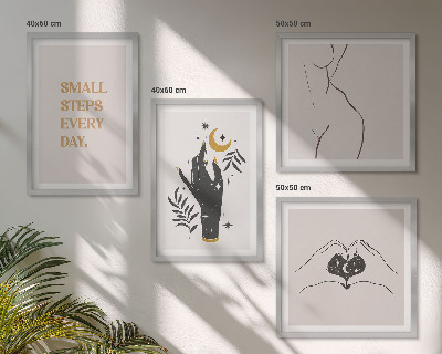 Set de cuadros modernos para salón Ilustraciones minimalistas de estilo bohemio