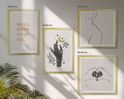 Set de cuadros modernos para salón Ilustraciones minimalistas de estilo bohemio