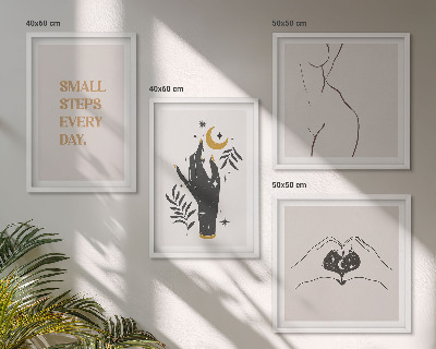 Set de cuadros modernos para salón Ilustraciones minimalistas de estilo bohemio