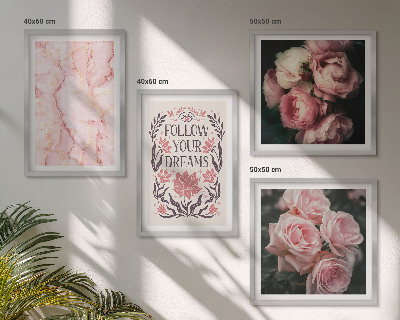Galería de pared Rosas antiguas, sueños de mármol
