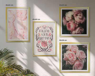Galería de pared Rosas antiguas, sueños de mármol