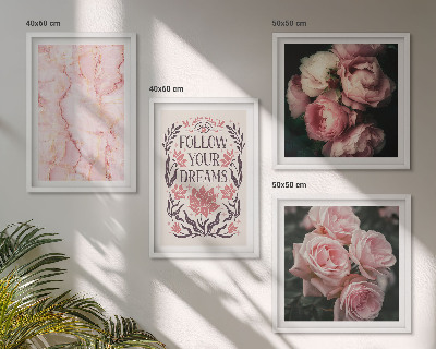 Galería de pared Rosas antiguas, sueños de mármol
