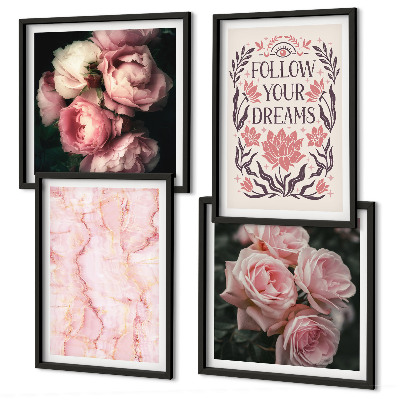 Galería de pared Rosas antiguas, sueños de mármol