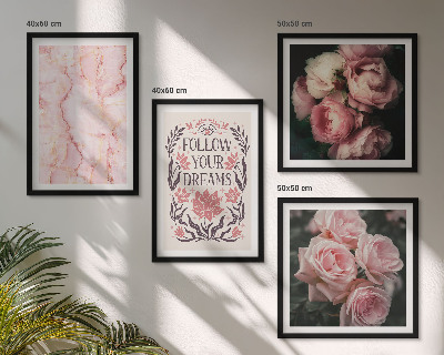 Galería de pared Rosas antiguas, sueños de mármol