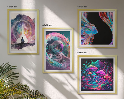 Set de cuadros modernos para salón Ilustraciones de arte fantástico a todo color