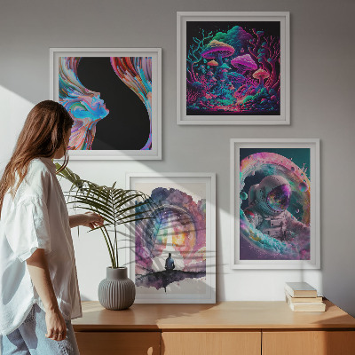 Set de cuadros modernos para salón Ilustraciones de arte fantástico a todo color