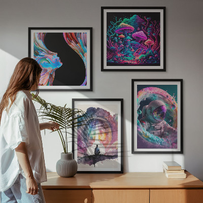 Set de cuadros modernos para salón Ilustraciones de arte fantástico a todo color