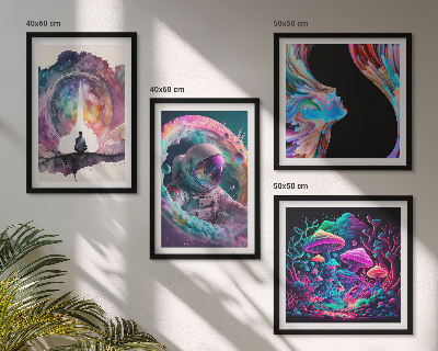 Set de cuadros modernos para salón Ilustraciones de arte fantástico a todo color