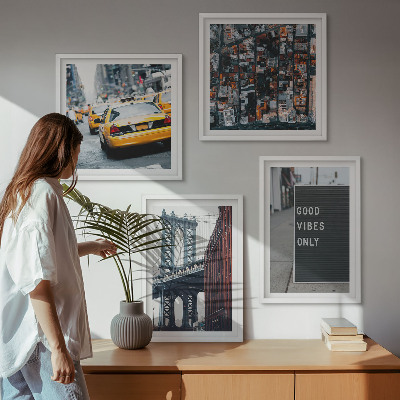 Galería de pared Vista aérea de las inscripciones de la ciudad del puente