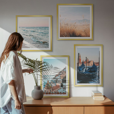 Set de cuadros modernos para salón Vistas costeras de Venecia