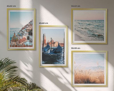 Set de cuadros modernos para salón Vistas costeras de Venecia