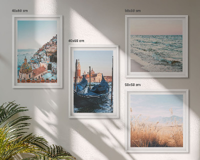 Set de cuadros modernos para salón Vistas costeras de Venecia
